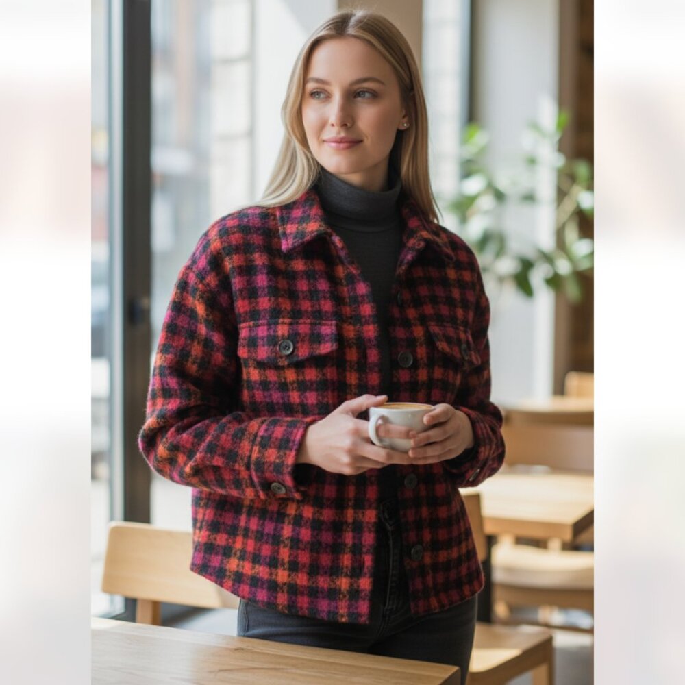 NWT Sanctuary X Anthropologie The Shacket Jacket Wool Blend